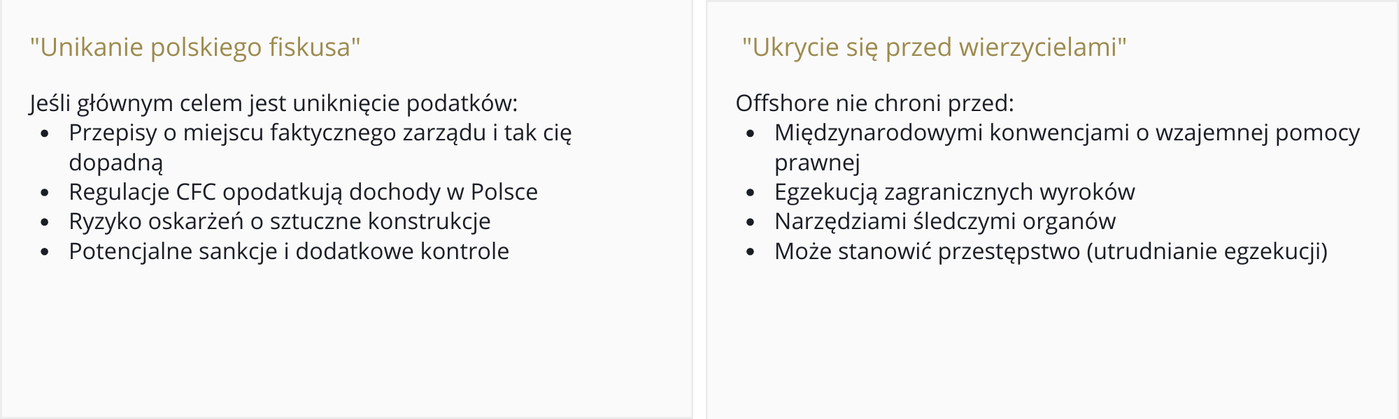Zagrożenia dla spółki offshore
